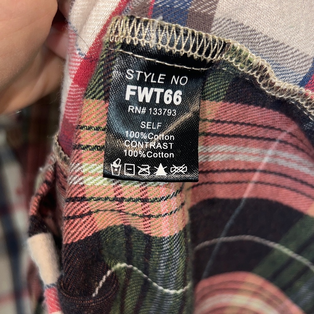 Women's Patchwork Plaid Button Down Shirt with St… - image 11